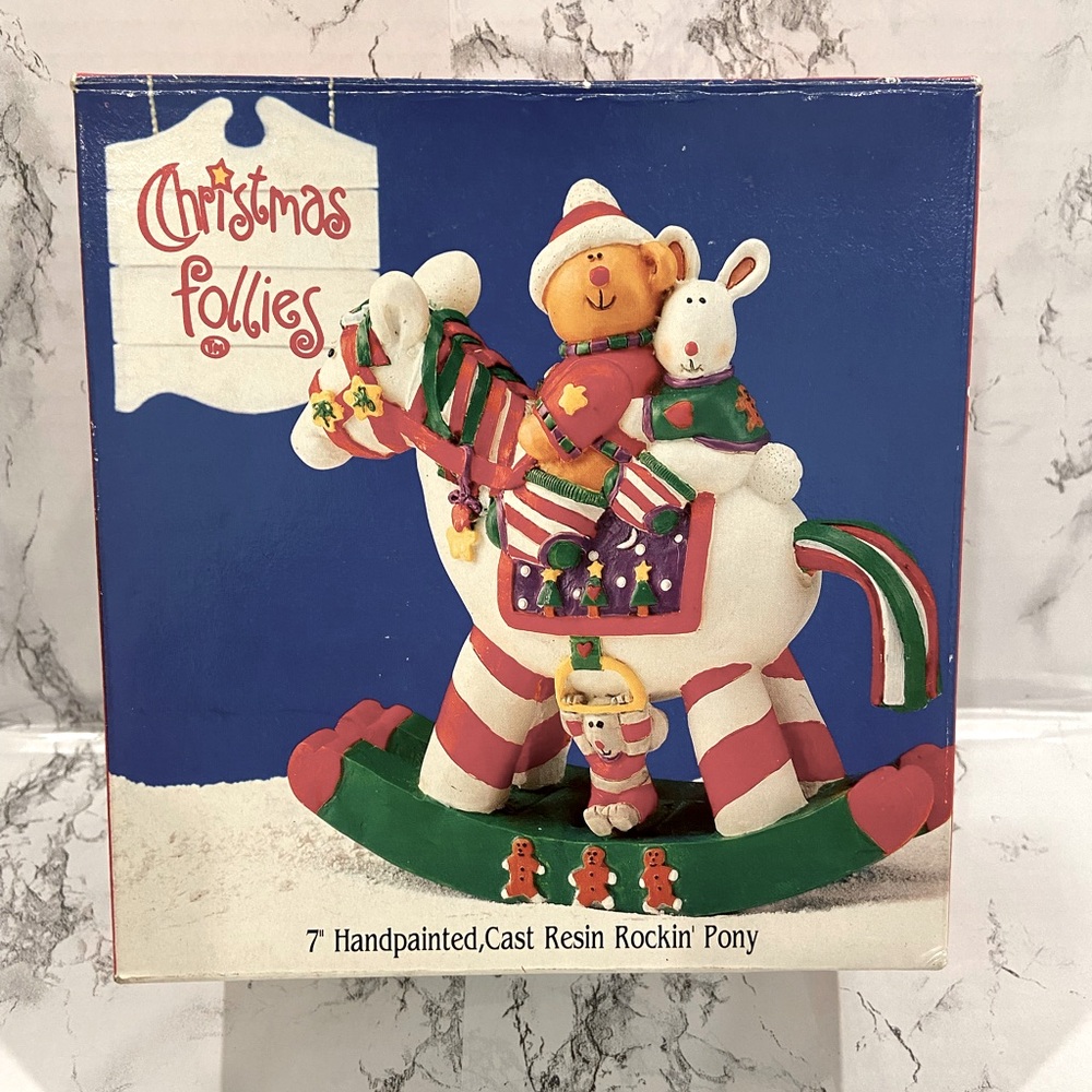 *1994* Rare Christmas Follies by Sue Dreamer, International Christmas Rocky Pony
